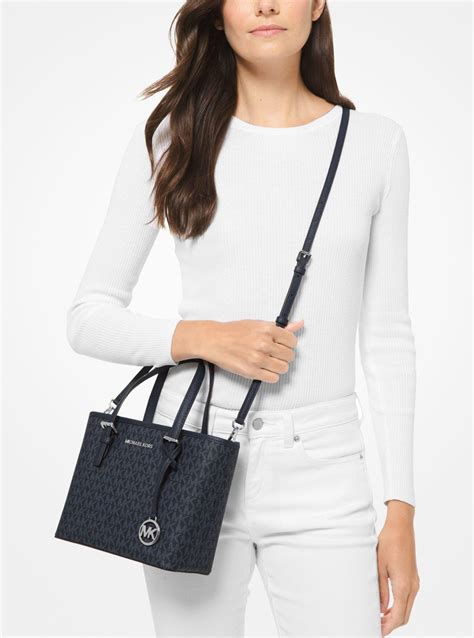 michael kors jet set tasche blau|michael kors tote bag.